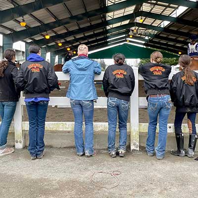 Deerfield Farm regional team at Monroe Show