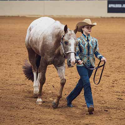 Deerfield team member showing at 2022 World Show