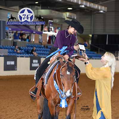 Deerfield team member Simran getting award 2022 World Show